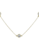 DaInty Moissanite Station Necklace In 14K Gold Over Sterling Silver