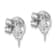 Rhodium Over Sterling Silver Polished Horseshoe Crab Post Earrings
