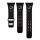 Gametime NHL San Jose Sharks Black Silicone Apple Watch Band (38/40mm
M/L). Watch not included.
