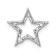 Rhodium Over 14k White Gold Small Diamond Star Chain Slide Pendant