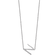 Rhodium Over 14k White Gold Sideways Diamond Initial N Pendant Cable
Link 18 Inch Necklace