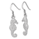 Rhodium Over Sterling Silver Polished Seahorse Dangle Earrings