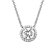 CZ Solitaire Pendant In Sterling Silver