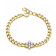 Flower Bloom CZ Bracelet In 14K Gold Over Brass