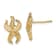 14k Yellow Gold Textured Starfish Stud Earrings