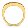 14K Yellow Gold Lab Grown Diamond SI1/SI2, G H I, Black Rhodium Men's Ring
