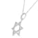 Diamond Star Of David Pendant Necklace In Sterling Silver 0.16ctw 18 Inch