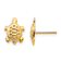 14K Yellow Gold Turtle Post Earrings