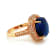 5.05 Ctw Australian Opal and 0.57 Ctw White Diamond Ring in 18K YG