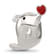 Sterling Silver Enamel Dolphin Blowing Heart Bead