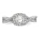 Rhodium Over 14K White Gold Lab Grown Diamond Halo Engagement Ring 0.778ctw