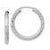 Rhodium Over 14k White Gold Polished and Diamond-cut 1" Endless
Hoop Earrings