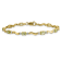 14k Yellow Gold and Rhodium Over 14k Yellow Gold Fancy Diamond and
Peridot Bracelet