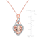 Morganite & Diamond 10K Rose Gold Heart Shaped Pendant With Chain 1.76ctw