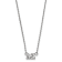 Rhodium Over Sterling Silver LogoArt Delta Zeta Extra Small Pendant Necklace