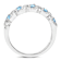 Swiss Blue Topaz and White Topaz Sterling Silver 5 Stone Band Ring