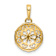 14k Two-tone Gold Floral Circle Pendant