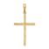 14k Yellow Gold Polished Cross Pendant