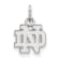 Rhodium Over Sterling Silver LogoArt University of Notre Dame Extra
Small Pendant