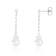 5.5-6 mm White Cultured Freshwater Pearl Rhodium Over Sterling Silver Earrings