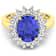 4.22ctw Violet Tanzanite and Diamond 14K Yellow Gold Halo Ring