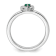 Sterling Silver Stackable Expressions Lab Created Emerald Heart Ring 0.06ctw