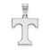 Rhodium Over Sterling Silver LogoArt University of Tennessee Medium Pendant