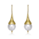 Pear Shape Freshwater Pearl Drop Earrings In 14K White Gold Over
Sterling Silver