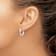 Rhodium Over 14k White Gold 5/8" Polished Tube Hoop Earrings