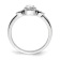 Rhodium Over 14K Gold Petite Rope Edge Round Diamond Ring 0.24ctw