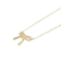 White Cubic Zirconia 18k Rose Gold Over Sterling Silver Bow Necklace 0.43ctw