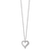 Rhodium Over 14K White Gold Lab Grown Diamond Heart Pendant Necklace
