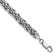 Rhodium Over Sterling Silver 7.5mm Hollow Byzantine 7.5 Inch Bracelet