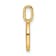 14K Yellow Gold Diamond Letter O Initial Pendant