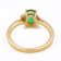 1.09 Ctw Emerald With 0.06 Ctw White Diamond Ring in 14K YG