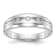 Rhodium Over 14K White Gold Lab Grown Diamond SI1/SI2, G H I, Men's Band