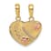 14K Two-tone MOMMY-ME Break-apart Heart Pendant