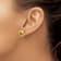 14k Yellow Gold Polished and Textured Love Knot Stud Earrings