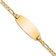 14k Yellow Gold Oval Figaro Link ID Bracelet