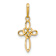 14k Yellow Gold Polished Heart Celtic Cross Pendant