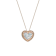 CZ Heart Pendant Necklace In 14K Gold Over Sterling Silver