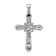 Rhodium Over 14K White Gold 1/3ct. Diamond Filigree Cross Pendant