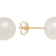 7-7.5mm White Cultured Freshwater Pearl 14k Yellow Gold Jewelry Set