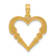 14k Yellow Gold Polished Heart with Circles Pendant