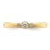 14K Yellow Gold Petite Beaded Edge Round Diamond Ring 0.1ctw