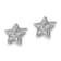 Rhodium Over 14k White Gold 7.5mm Diamond Star Stud Earrings