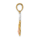 14k Yellow Gold and 14k Rose Gold with Rhodium Over 14k Yellow Gold
Textured #1 MOM Flower Charm