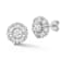 Sterling Statements Rhodium Over Sterling Silver CZ Flower Studs