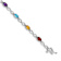 Rhodium Over 10k White Gold Multi-Gemstone and Diamond Infinity Bracelet