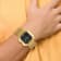 Mens Charles Hubert IP-plated Stainless Mesh Black Dial Quartz Watch